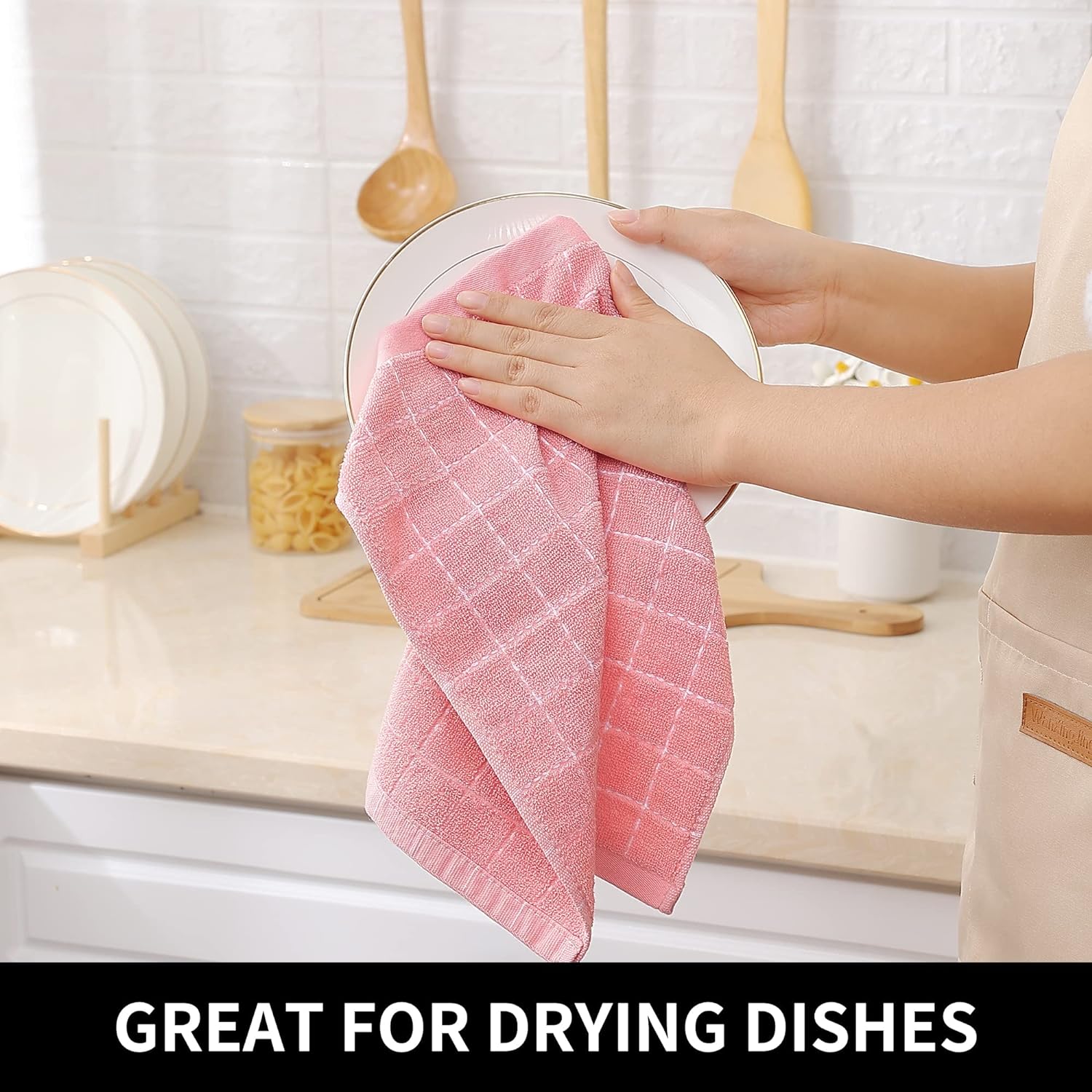 Kitchen Towels, Soft and Super Absorbent Dish Towels, Cotton Kitchen Towels -Pack of 4 (13 Kitchen Towels, Soft and Super Absorbent Dish Towels, Cotton Kitchen Towels -Pack of 4 (13